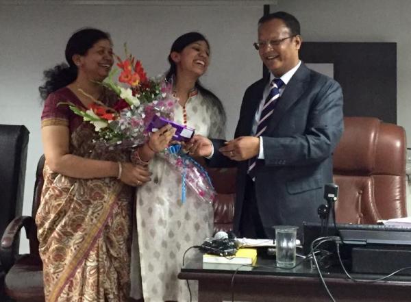 SAKSHI SAINI, 33rd RANK IN HARYANA JUDICIAL, 2014 & 2nd RANK IN TRIPURA JUDICIAL EXAMS, 2015, WITH RAHUL SIR,WITH HER MOTHER.